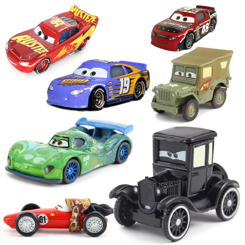 racing car toy Disney Pixar Cars 1:55 Diecast Metal Alloy Model Lightning McQueen Jackson Storm Mater Vehicle Toys For Children's Birthday Gift die cast toy cars