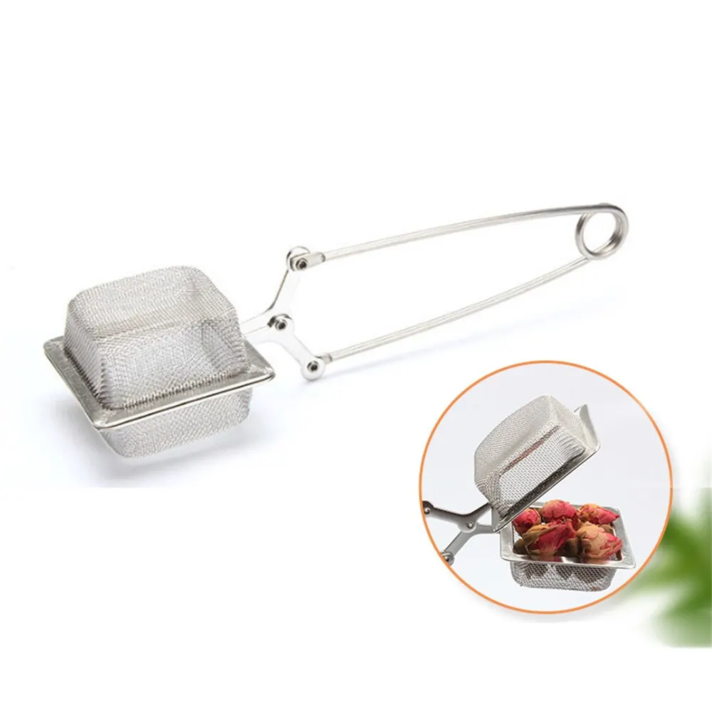 Tea infuser Tea strainer Tea maker Tea filter Square Stainless Steel Tea Infuser Imperial Tea Maker Reusable Cup Strainer Loose Leaf Spice Filter with Fine Mesh