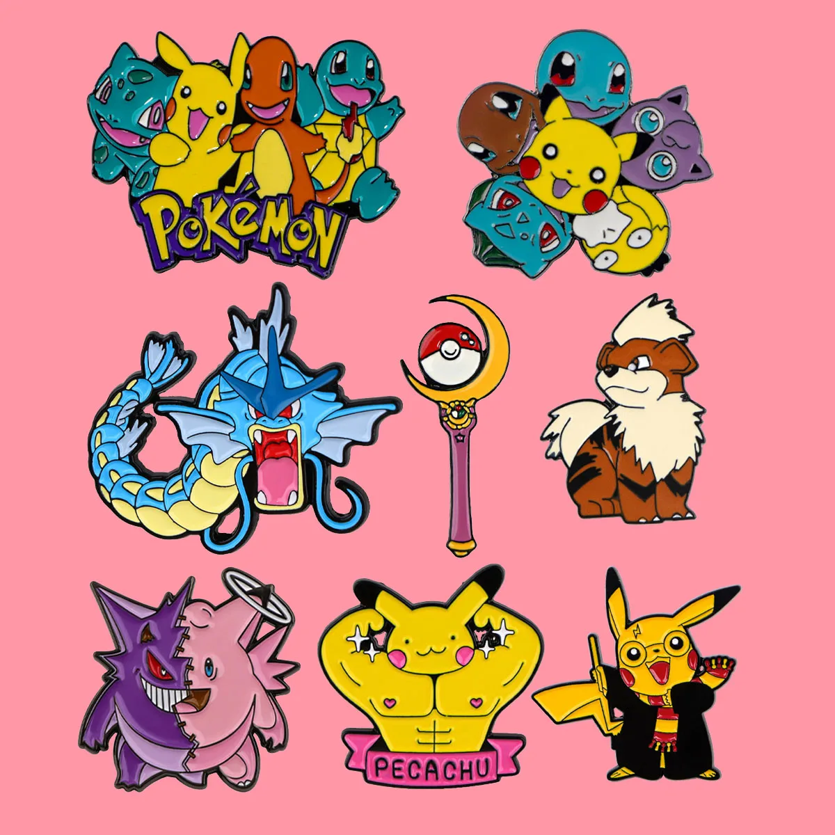 Enamel pins cute anime characters cartoon badges brooches for clothing women kids jewelry