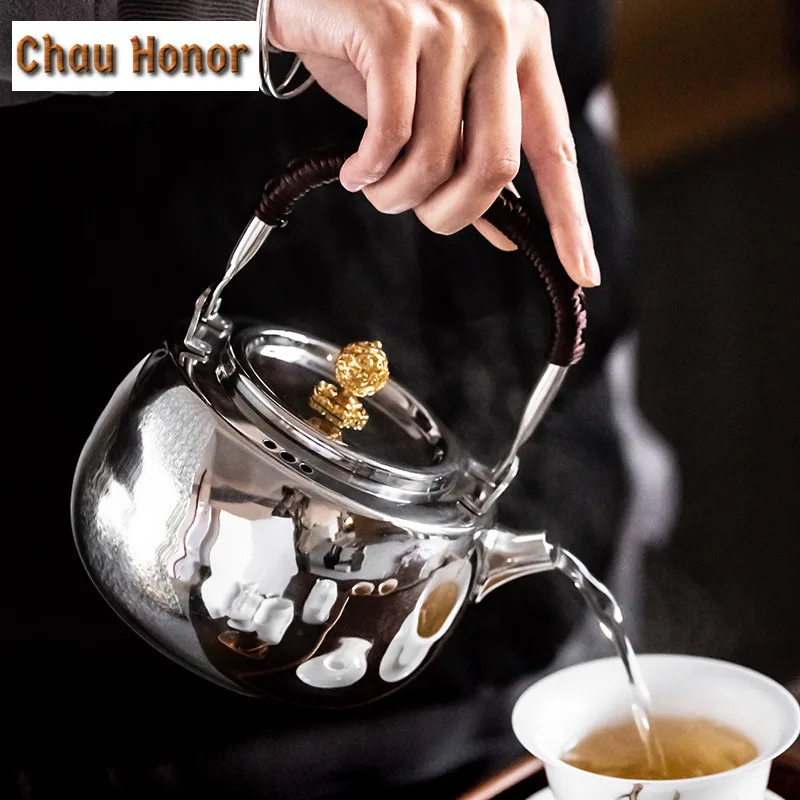 304 Stainless Steel Thickened Tea Infuser Kettle Tea Making Kettle Household Teapot Gas Stove Tea Boiling Electric Ceramic Stove