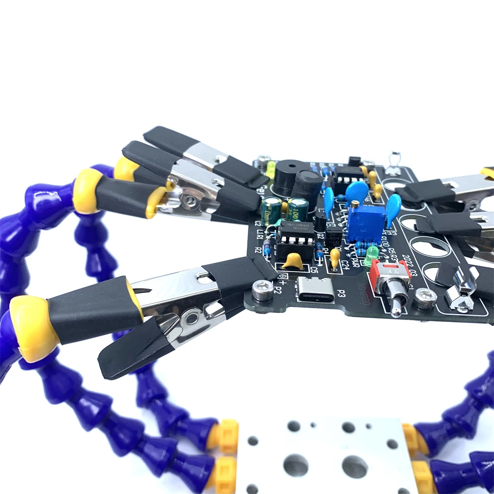 Octopus Soldering Helping Hands with Flexible Arms and Iron Holder