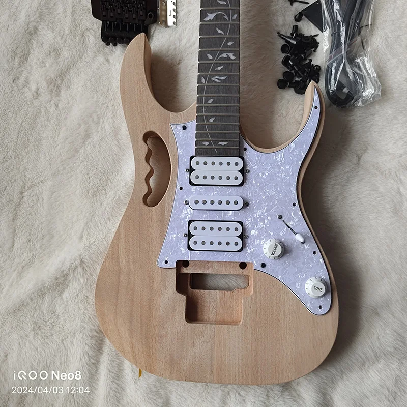 

Semi finished electric guitar, rose wood fingerboard, with complete accessories. Accept customization