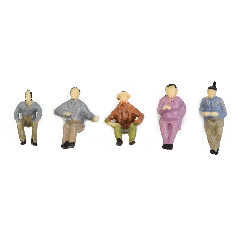 

60pcs All Seated 1:87 Painted Figures Passenger HO Scale Sitting People Figures Railway Train Figures Model Layout Garden Decor