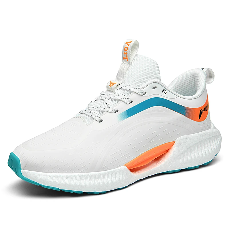 Hollow Out Support Men Sport Shoes Breathable Rainbow Cushioning Ultra Light Anti-skid Joging Walking Running Training Sneakers