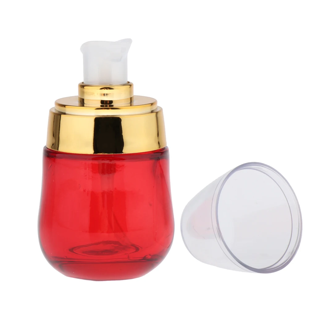 30ml Travel Empty Pump Bottle Lotion Skin Care Cosmetic Containers Red