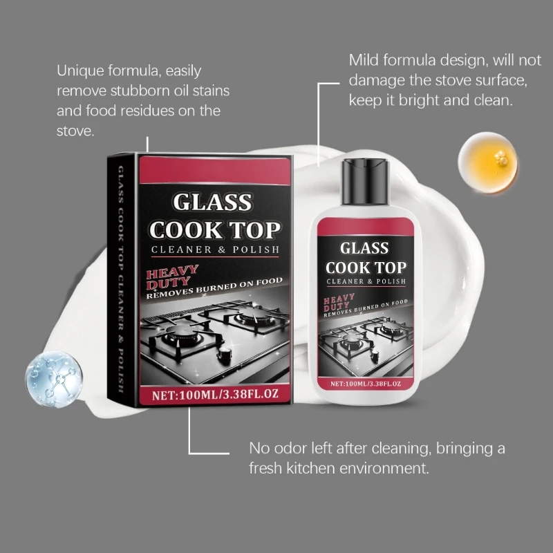 E15D Efficient 100ml Kitchen Stove Polish Cleaner for Removing Grease and