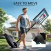 Adjustable Basketball Hoop 4.82-8.53ft, Portable with Wheels, 32in Backboard, Includes Ball & Nets