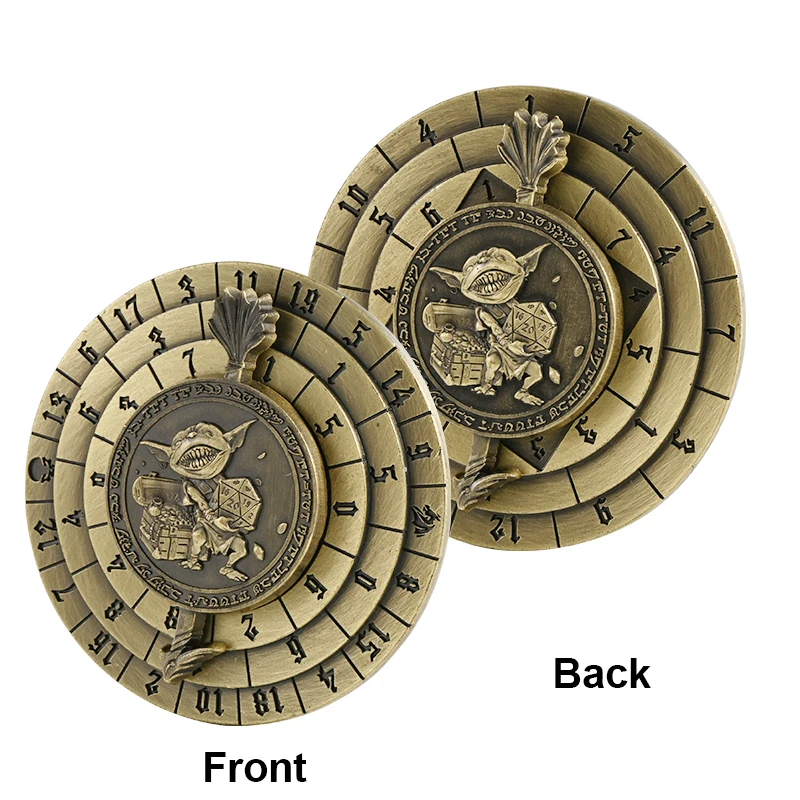 Spinner Dice 7-in-1Metal DND Dice Set Unique Dice Spinner Antique Rotate Metal D&D Dice for Dungeons and Dragons RPG Gaming Dice 6