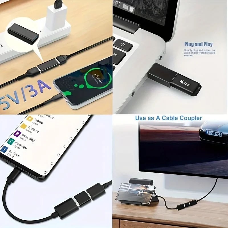 All-in-One USB Adapter Set with PD Fast Charging and OTG Support