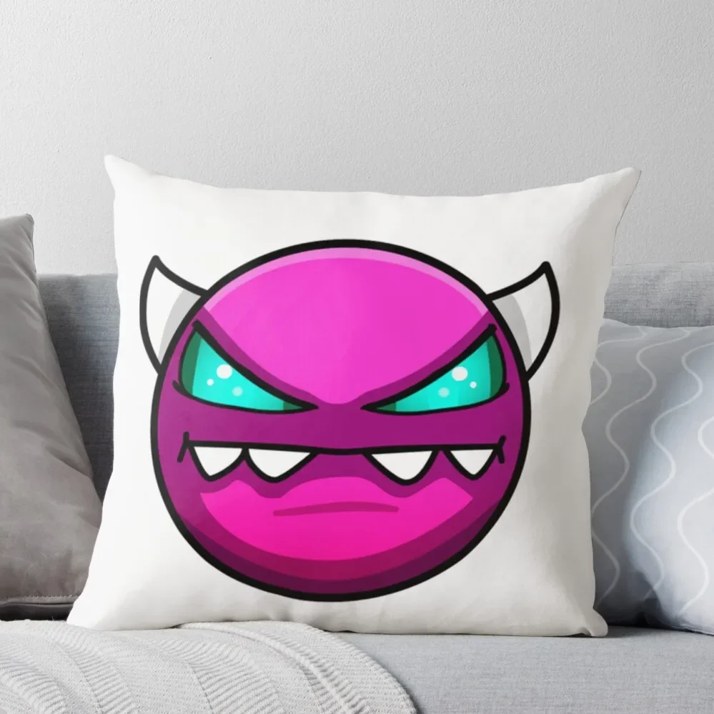 

Geometry dash Medium Demon Throw Pillow Plaid Sofa luxury sofa pillows covers for pillows