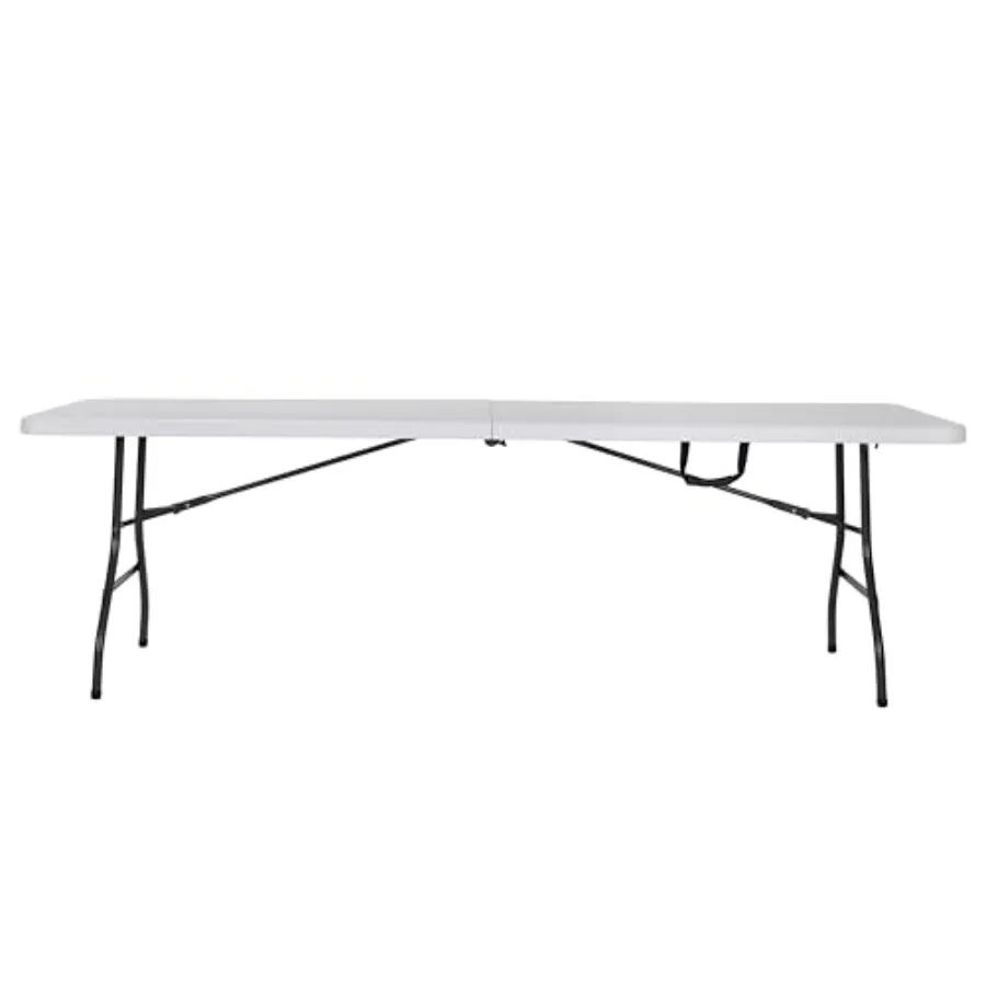 FoldinHalf Banquet Table w Handle 8ft White
