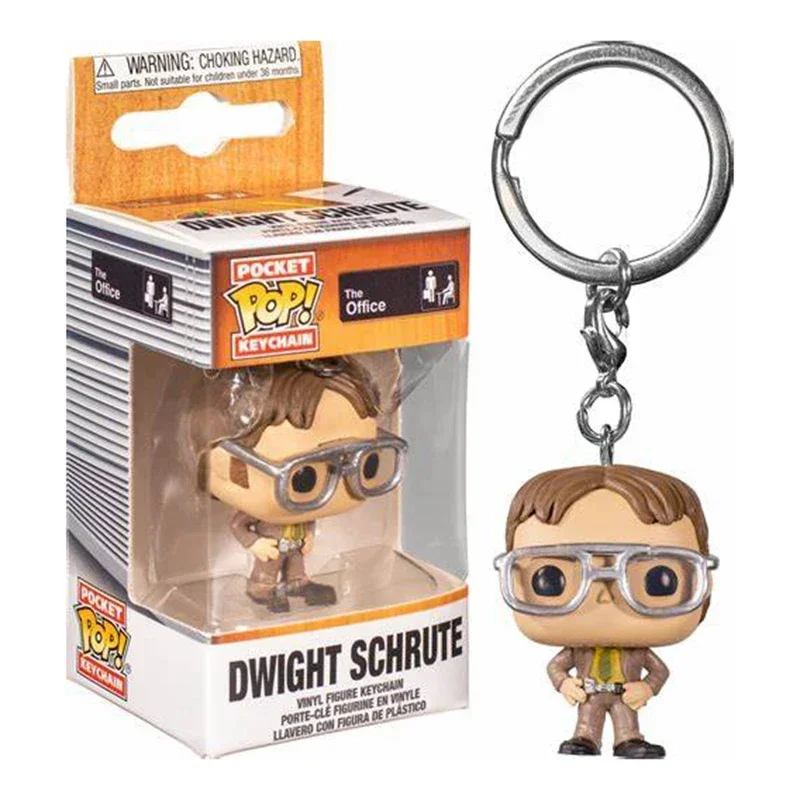 thumbnail image 1 of Llavero Funko Pop Pocket The Office con figura de vinilo de Dwight Schrute, Castiel, Shot Todoroki, llavero con colgantes de acción, juguetes, 1 of 4