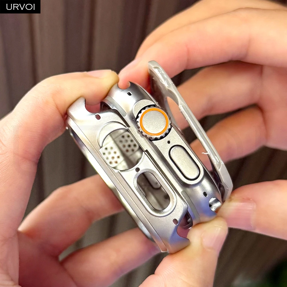 URVOI Zinc Alloy Bumper Case for Apple Watch - Enhanced Color-Changing Protective Cover