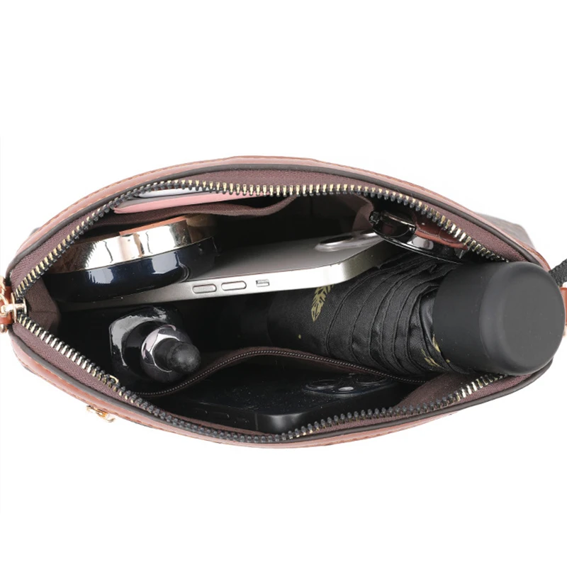 Summer Phone Bag Small Shoulder Bag Lady Versatile Casual Shell Bag Top Layer PU Leather Crossbody Handbag for Women