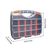 15 Hole Portable Tool Parts Organizer Box Screw Storage Box Small Parts Hardware Tool Screwdriver Auto Repair Tool Box 6