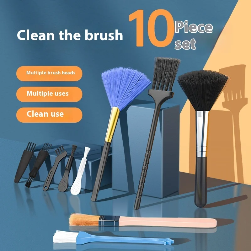 10-In-1 Keyboard Cleaning Kit-Soft Bristle Brush & Gel For Laptop Keys, Dust Removal Tools, Usb Vacuum Compatible Pc Accessori
