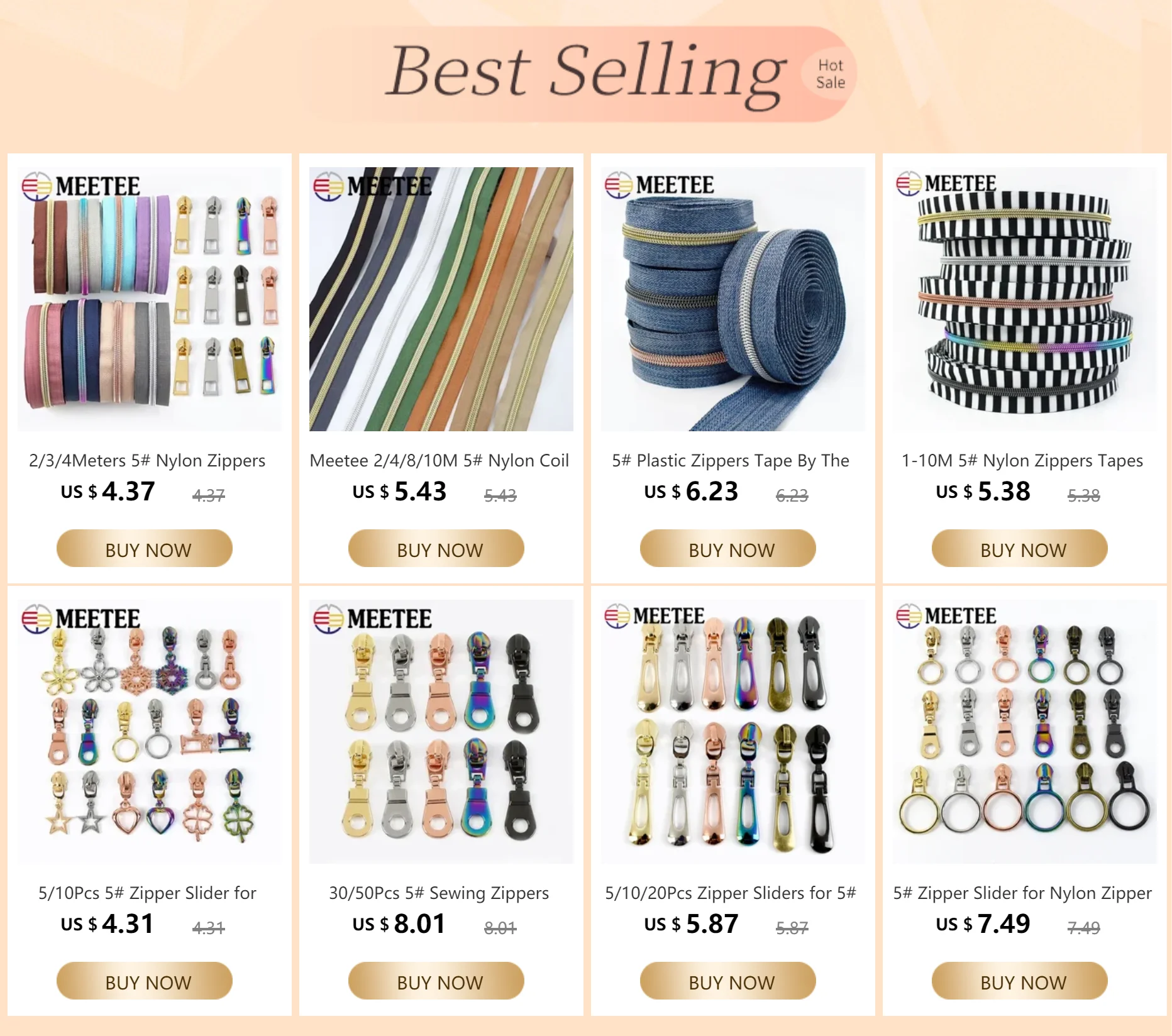 Description Picture 2 of item100Pcs Zipper Slider Pulls for 5# Nylon Zippers Tapes Sewing Bag Pocket Zips Heads Jacket Clothing Repair Kits DIY Accessories