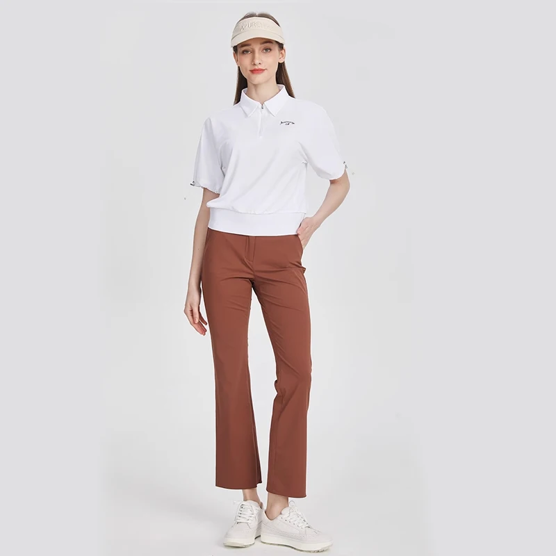 Azureway Golf Women's Suit Spring Summer Short Style T-Shirt Outdoor Sports Loose Casual Top for Ladies High Quality Skirt Set
