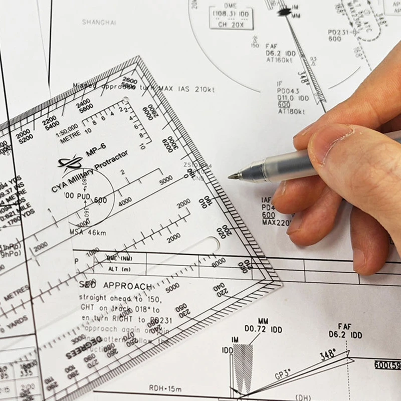 Military Protractor Coordinate Scale Map Clear Reading and Land Navigations Topographical Map Scale for Engineering