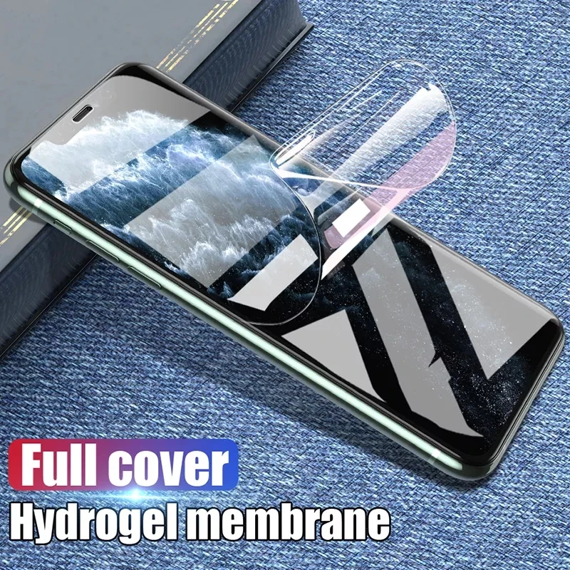 4PCS for IPhone 12 11 13 Pro Max Full Cover Hydrogel Film Screen Protectors Protective Film for IPhone X XR XS Max 6 6S 7 8 SE