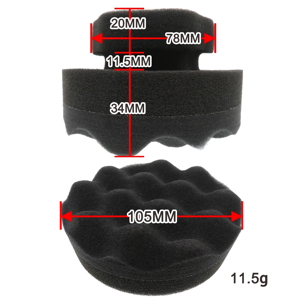 Detailing Brush Tire Shine Hex Grip Dressing Applicator Round Washable Car Foam Sponge Reusable Tire Cleaner for Auto Washing 2