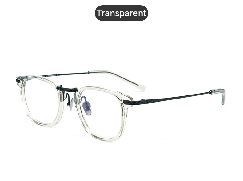 2024 japanische Quadratische Titan Brille Rahmen Frauen Mode Anti Blau Licht Photochrome Brillen Männer Acetat Vollrand Brillen – Detail 12