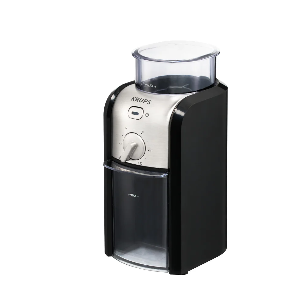 KRUPS GVX212 Burr Mill Coffee Grinder, Black 