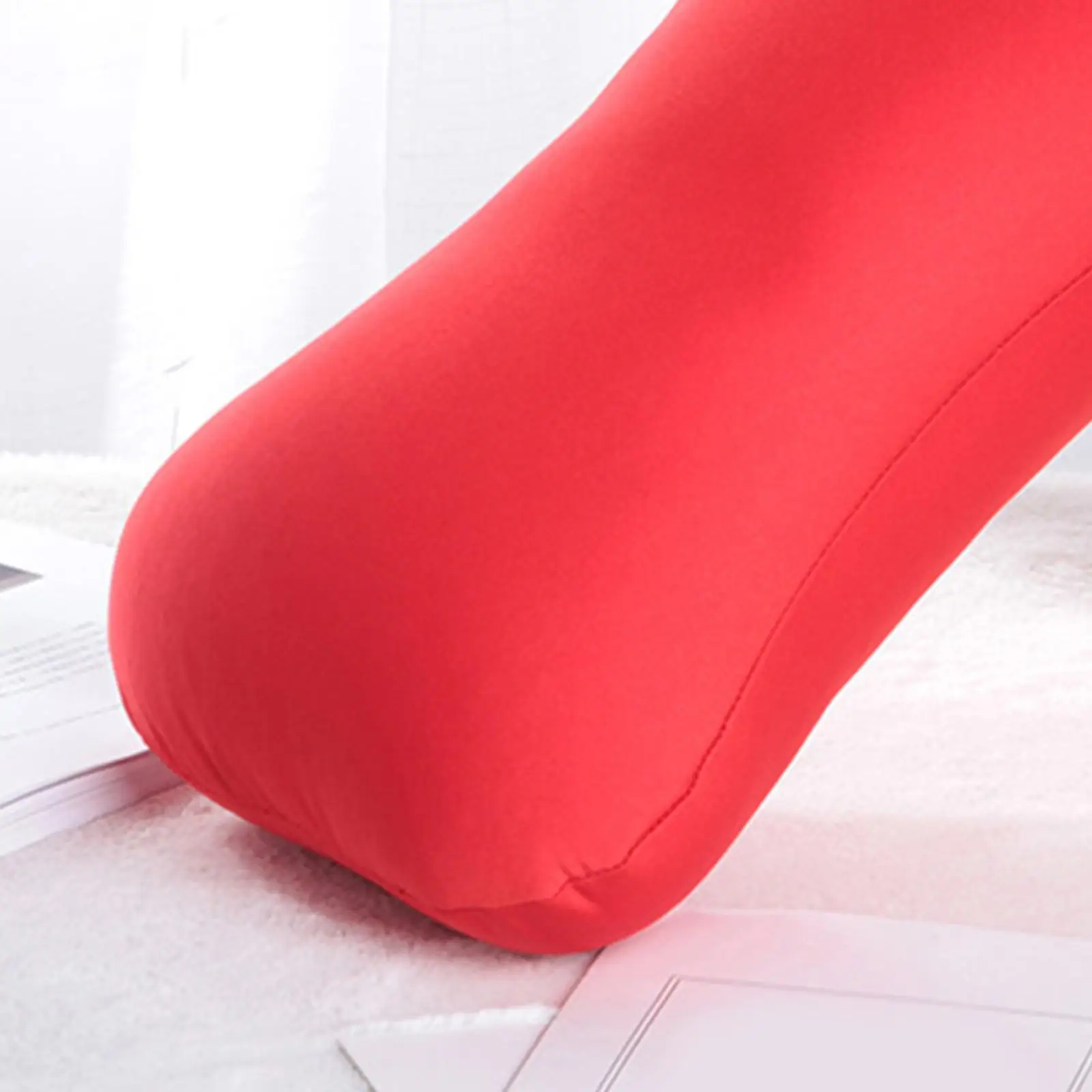 Microbead Bolster Pillow with Zippered Removable Cover Squishy Supportive 6