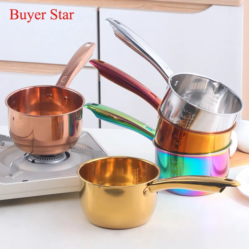 Stainless Steel Spoons Gold Long Handle Water Scoop Stainless steel Soup Ladle Pot Tableware Household Kitchen Accessories for Restaurant Hotel utensil