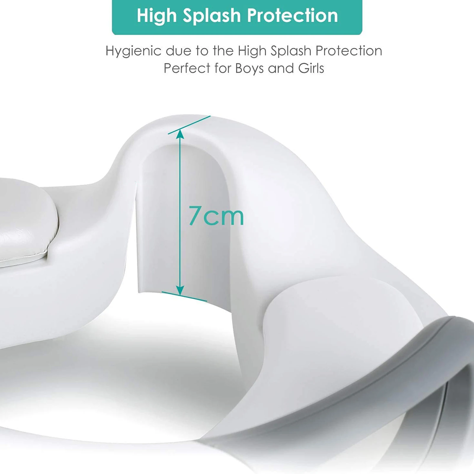 Travel Toilet Seat Anti Fall Potty Training Toilet Splash Proof Potty Chair Cover Ergonomic for Kids Babies Toddlers 3