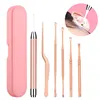 Ear Cleaner Set Earpick Ear Wax Remover Ear Spoon Curette Ear Cleaning Spiral Earpick Earwax Removal Ear Cleaner Kit with Light 1