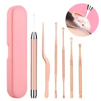 Ear Cleaner Set Earpick Ear Wax Remover Ear Spoon Curette Ear Cleaning Spiral Earpick Earwax Removal Ear Cleaner Kit with Light 1