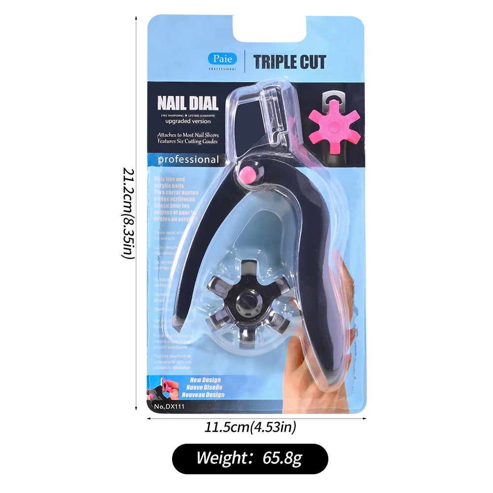 Nail Clipper for Acrylic Nails U Word False Tips Edge Cutter Trimmer Triple Cut with Measure Dial Manicure Scissors Tools nail scissors set nail clipper set manicure nail clipper set manicure sets manicure set nail clippers kit nail clipper nail clippers