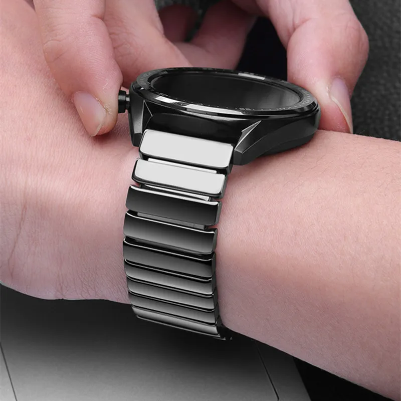 Luxury 22mm Ceramic Watchband Bracelet - Elegant Ceramics Band