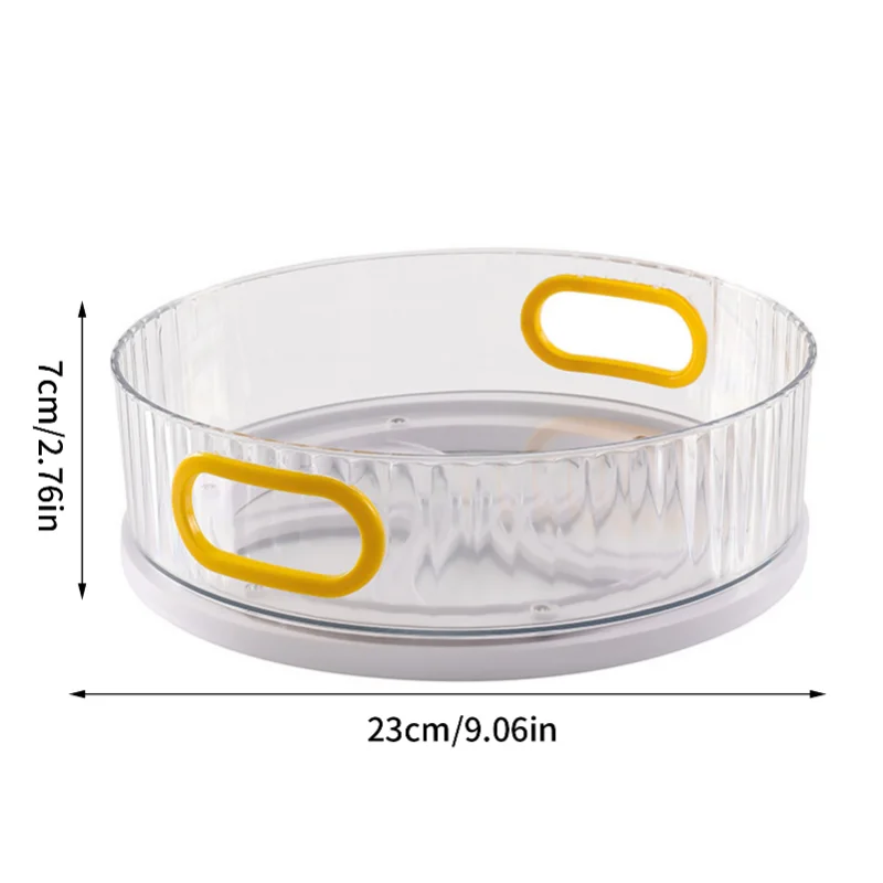 360 Degree Rotating Spice Rack Seasoning Box Holder Kitchen Storage Tray For Cabinet Drawer Counter Shelf With Portable Handle