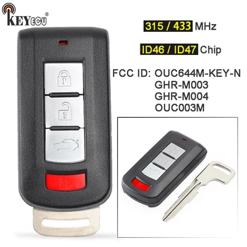 Keyforkess OUC644M-KEY-N GHR-M004 GHR-M003 OUC003M Samrt portachiavi a distanza per Mitsubishi Lancer Outlander Pajero L200 Montero Mirage