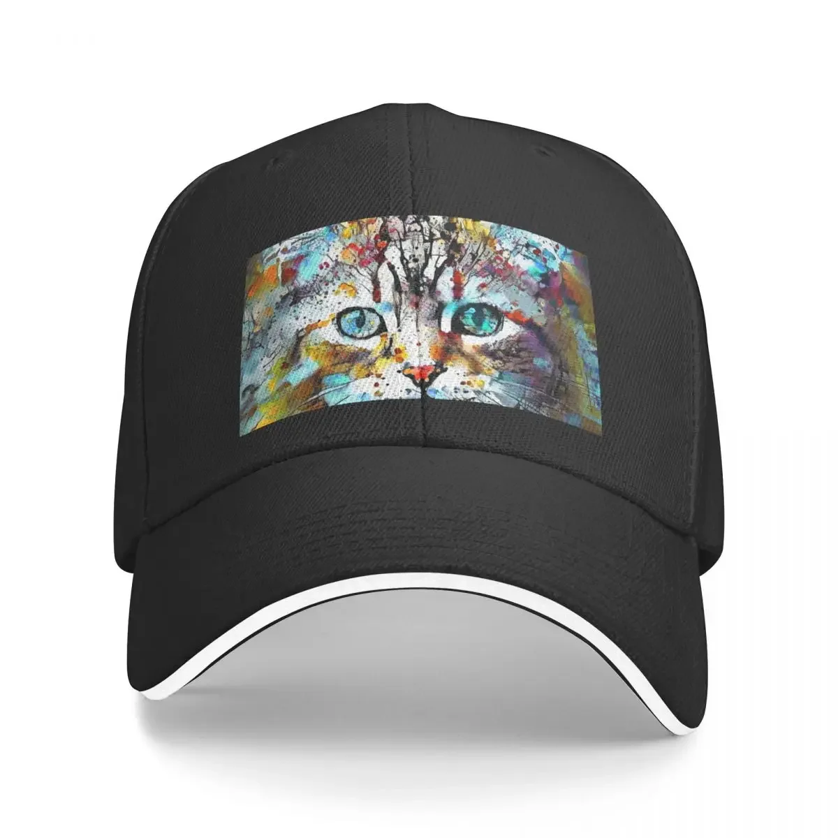 

Abstractions of abstract abstraction of cat Baseball Cap Uv Protection Solar Hat Beach Outing For Girls Men's