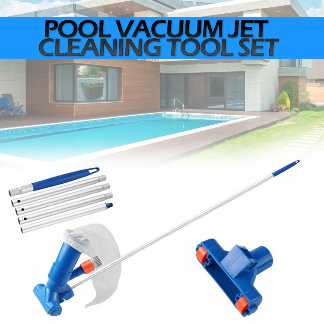 

1set Swimming Pool Vacuum Cleaner Durable Nozzle Suction Head Telescopic Rod Practical Pools Cleaning Accessories
