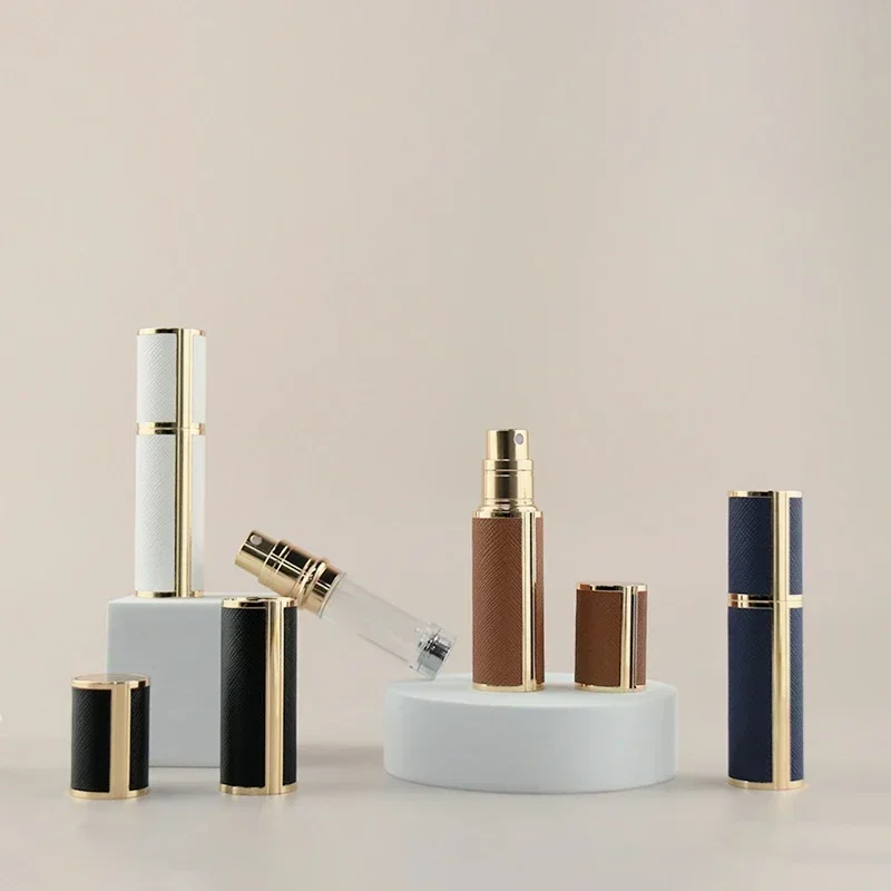 Portable Leather Perfume Bottle Sprayer Refillable Empty Perfume Atomizer for Travel 5ML 1PC