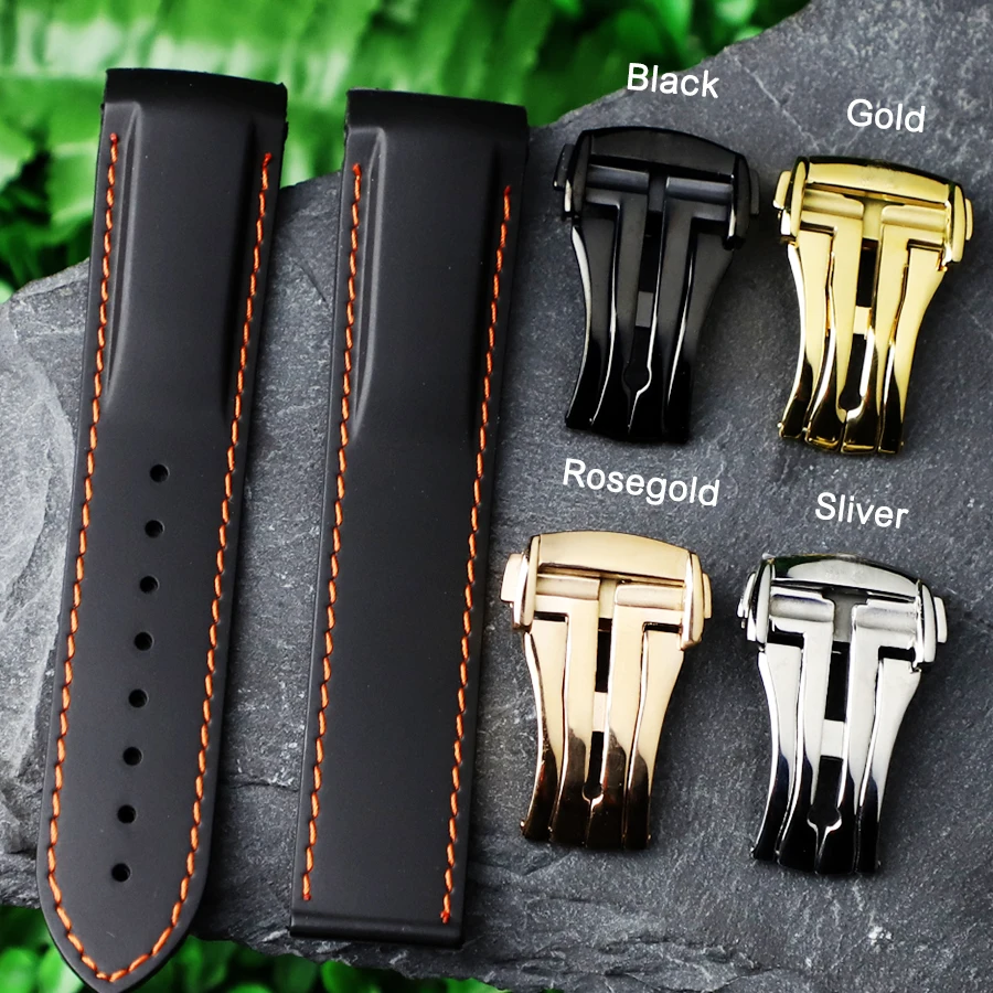 Cinturino In Gomma Da 20/22Mm Per Tissot T035407A/410/428 Couturier Cinturino Seastar Per Hamilton Huawei Gt Samsung Mido Citizen Orient