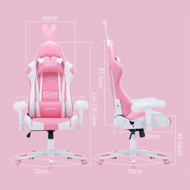 New pink computer chair home office comfortable girl anchor live game chair backrest chair lift dormitory