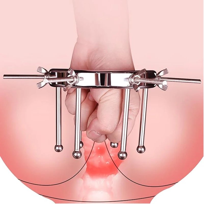 Adjustable Metal Expanding Anal Dilator Hollow Speculum Tunnel Butt Plug Extreme Vaginal Anal Stretcher Sex Toys for Men Women