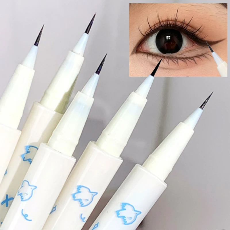 

1PCS Liquid Eyeliner Waterproof Long Lasting Non Smudge Ultra Thin Tip Eyeliner Makeup Women Fast Drying Eyelash Pen Cosmetics