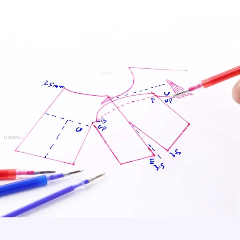 100/300pcs 열 지울 수 있는 펜 패치 워크 직물 용 고온 사라지는 패브릭 마커 펜 PU 가죽 바느질 도구 hopk