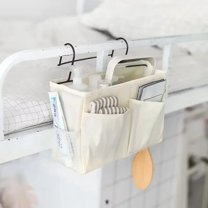Storage Bag 1pc Portable Essential Hanging Storage Bag Dormitory Bedside Storage Basket Multifunctional Canvas Basket