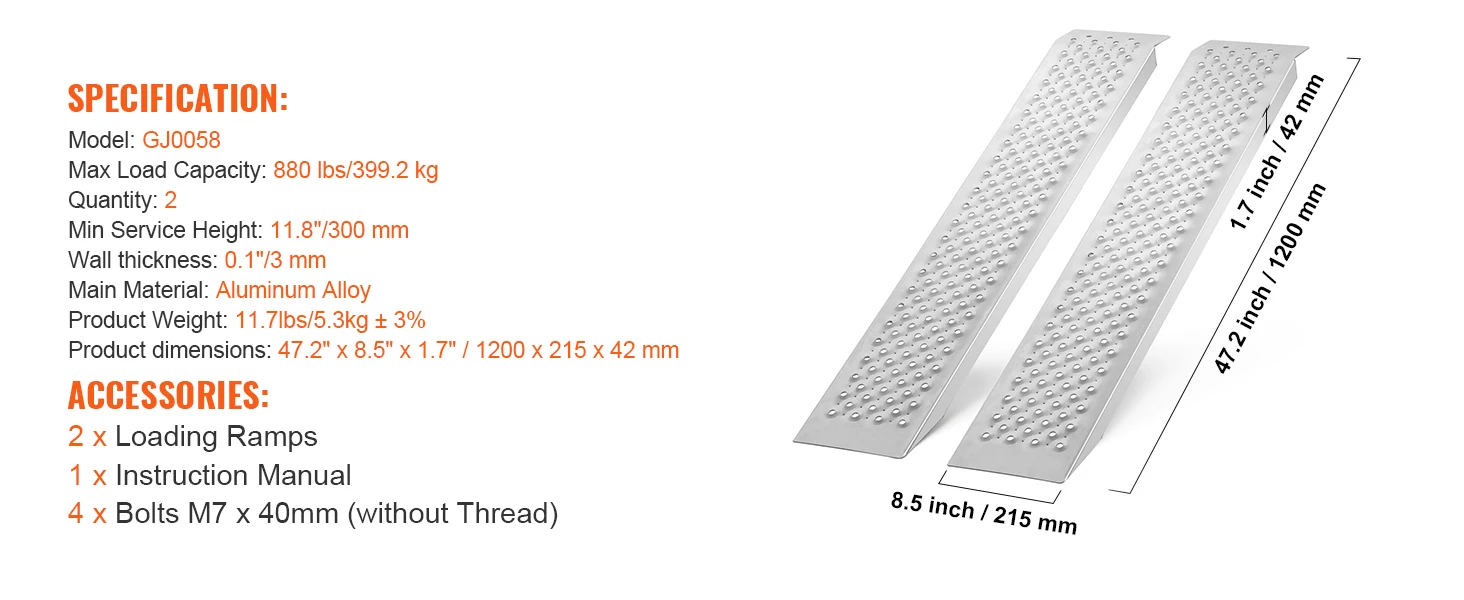 Rampe aluminium en utilisation chargement véhicule