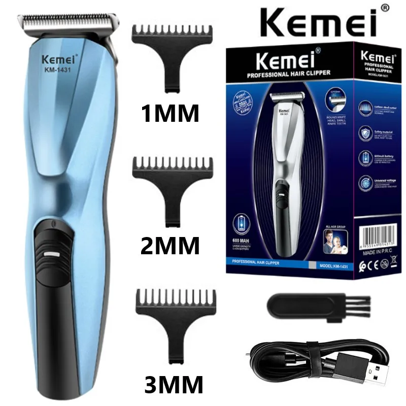 

Kemei 1431 Electric Hair Clippers Professional Haircut Men Adult Kids Trimmers Cordless Rechargeable Hair Cutter Machine Shaver