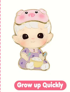 thumbnail image 1 of Pop Mart Hacipupu The Growth Diary Series - Badge Blind Box Guess Bag Mystery Box Toys Cute Anime Figure Desktop Ornaments, 1 of 5