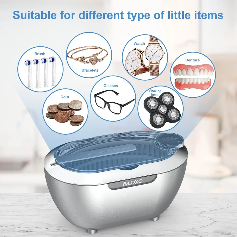 

Ultrasonic Cleaner， with Digital Display 700ml Touch Screen Device ， Bath Ultrasonic Cleaner Machine for Watches Jewelry