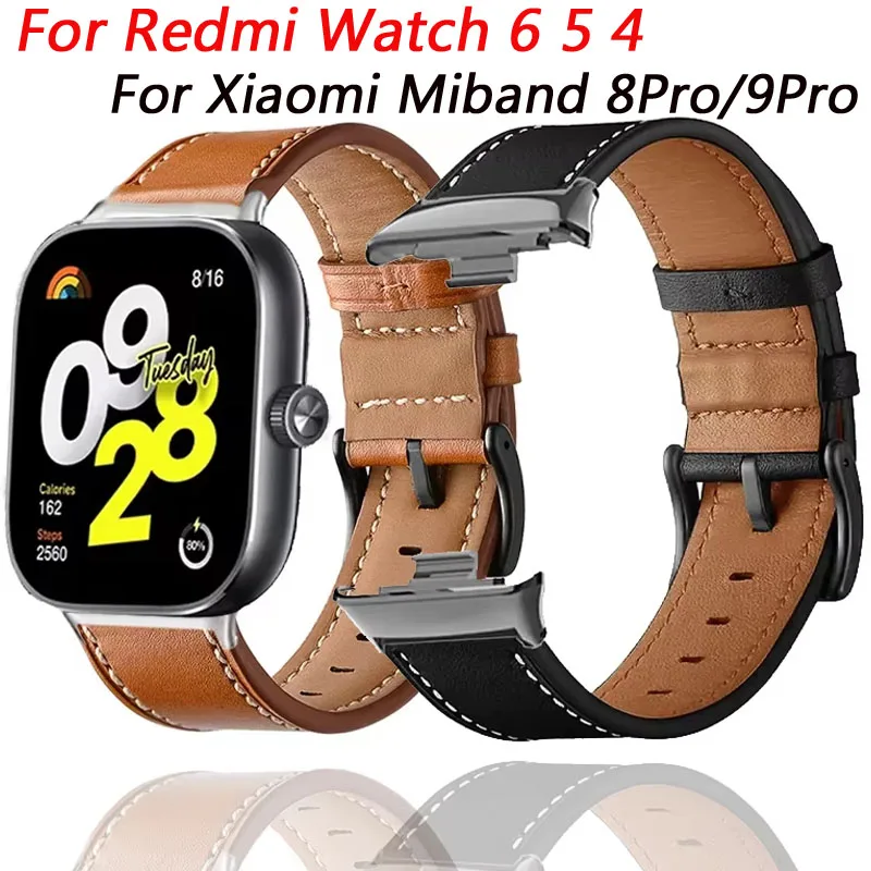 Premium Leather Smartwatch Replacement Strap - Elegant Wristband Accessory